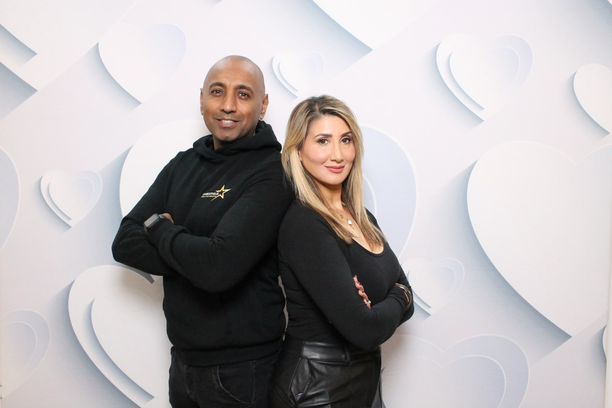 Jags and Dee, owners of StarBooths UK